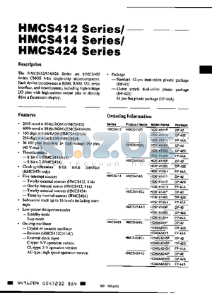 HD40L4240H datasheet - CMOS 4bit single-chip microcomputers