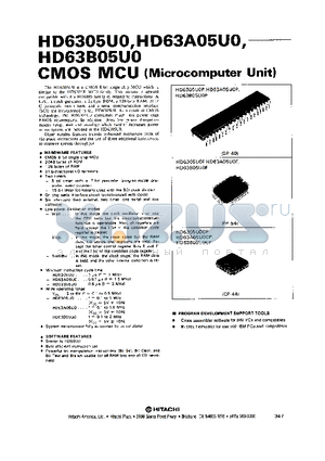 HD6305U0 datasheet - CMOS MCU