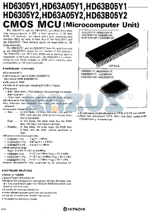 HD63B05Y2 datasheet - CMOS MCU