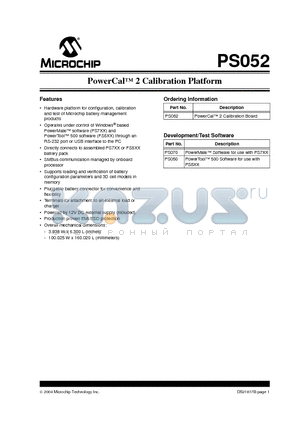 PS070 datasheet - PowerCal 2 Calibration Platform