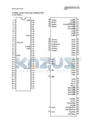 HD6435208A07P datasheet - C-MOS 16-BIT MICRO COMPUTER