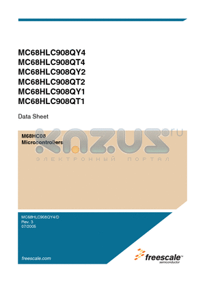 MCL908QT4 datasheet - M68HC08 Microcontrollers
