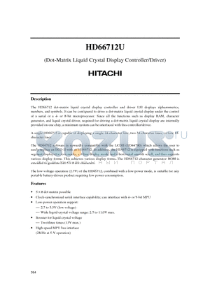 HD66712SA00FS datasheet - Dot-Matrix Liquid Crystal Display Controller/Driver