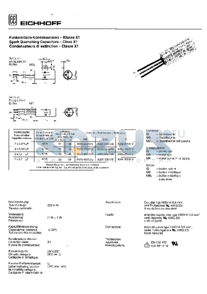 K005-950/515 datasheet - SPARK QUENCHING CAPACITORS