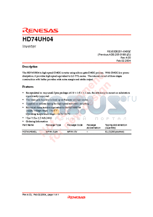 HD74UH04 datasheet - Inverter