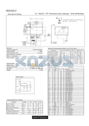 HDA430-2 datasheet - Dimensional Drawing