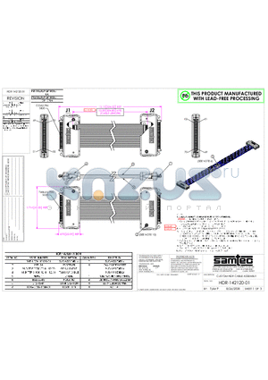 HDR-142120-01 datasheet - THIS PRODUCT MANUFACTURED WITH LEAD-FREE PROCESSING