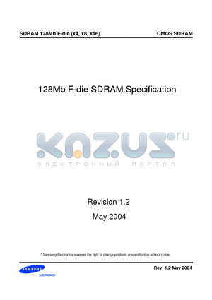 K4S280432F datasheet - 128Mb F-die SDRAM Specification