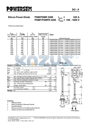 PSMR320K datasheet - Silicon Power Diode