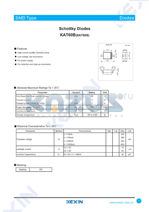 KAT60B datasheet - Schottky Diodes