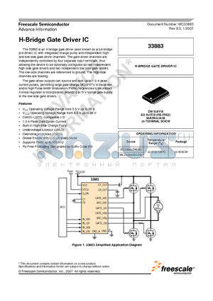 MCZ33883EGR2 datasheet - H-Bridge Gate Driver IC