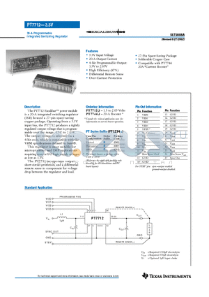 PT7712N datasheet - 20-A Programmable Integrated Switching Regulator