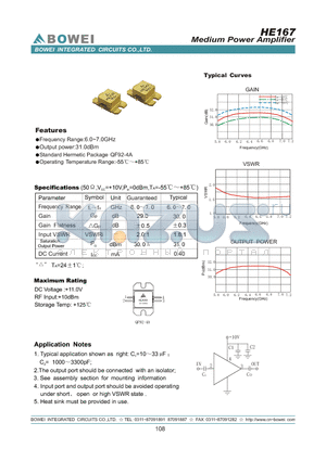 HE167 datasheet - Medium Power Amplifier