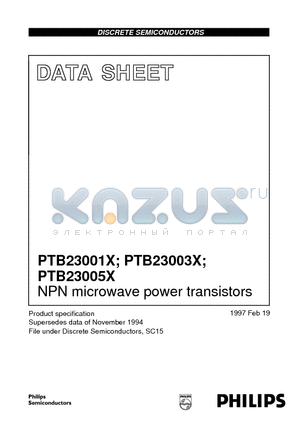 PTB23005X datasheet - NPN microwave power transistors