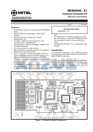 MEB90500 datasheet - Customer Evaluation Kit Advance Information