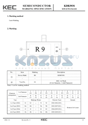 KDR393S_06 datasheet - SOT-23 PACKAGE