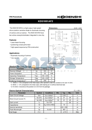 KDS1001AF2_06 datasheet - Laser beam focusing