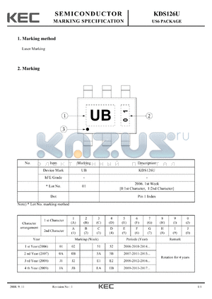 KDS126U datasheet - US6 PACKAGE