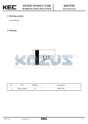 KDV273E datasheet - ESC PACKAGE