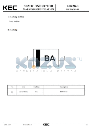 KDV316E datasheet - ESC PACKAGE