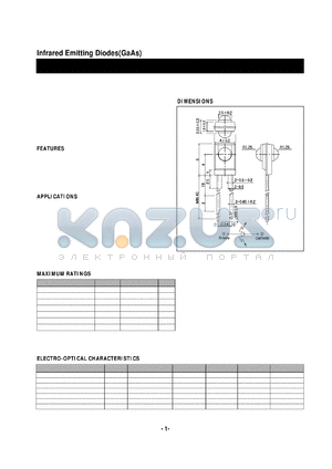 KEL55L datasheet - Infrared Emitting Diodes(GaAs)