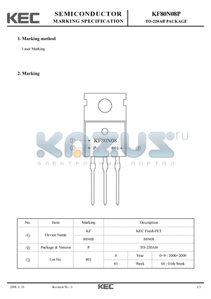 KF80N08P datasheet - TO-220AB PACKAGE