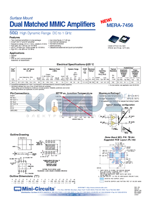 MERA-7456 datasheet - Dual Matched MMIC Amplifiers