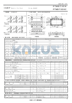 PTMB75E6C datasheet - IGBT Module-Six Pack