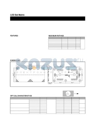 KLM-096CA-16B datasheet - LED Dot Matrix(module designed for light emitting display device)