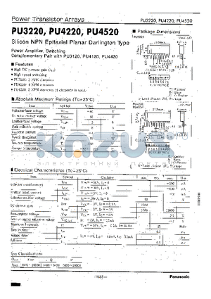 PU3220 datasheet - Power Transistor Arrays