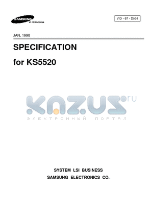 KS5520-01 datasheet - ON SCREEN DISPLAY PROCESSOR