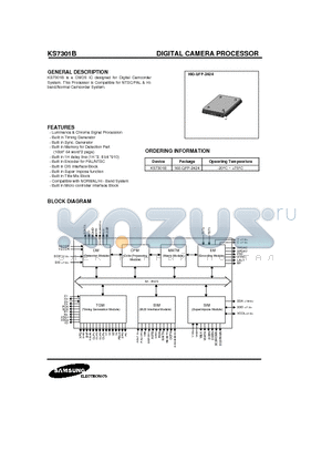 KS7301B datasheet - DIGITAL CAMERA PROCESSOR