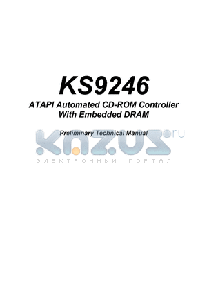 KS9246 datasheet - ATAPI AUTOMATED CD-ROM CONTROLLER WITH EMBEDDED DRAM