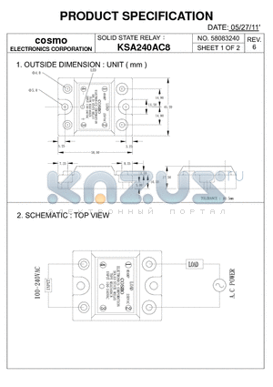 KSA240AC8_11 datasheet - PRODUCT SPECIFICATION