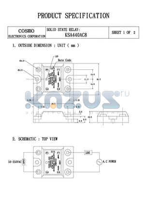 KSA440AC8 datasheet - SOLID STATE RELAY