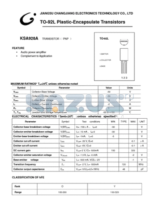 KSA928A datasheet - TRANSISTOR PNP 