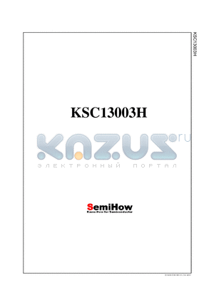 KSC13003H datasheet - Switch Mode series NPN silicon Power Transistor