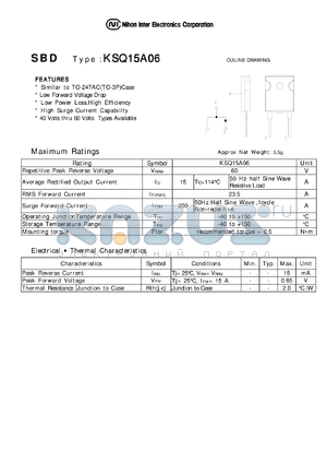 KSQ15A06 datasheet - Schottky Barrier Diode