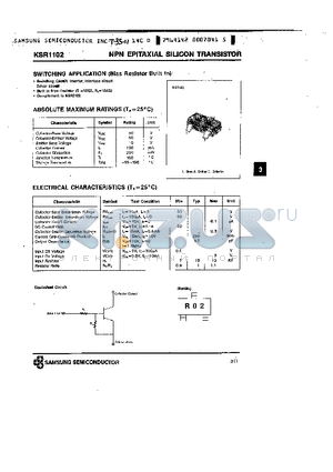 KSR1102 datasheet - NPN (SWITCHING APPLICATION)