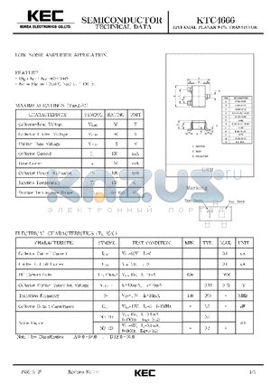 KTC4666 datasheet - EPITAXIAL PLANAR NPN TRANSISTOR (LOW NOISE AMPLIFIER)