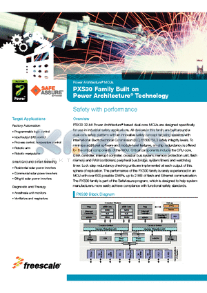 PXS3020 datasheet - PXS30 Family Built on Power Architecture^ Technology