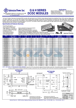 Q150-48S1.5 datasheet - DC/DC MODULES