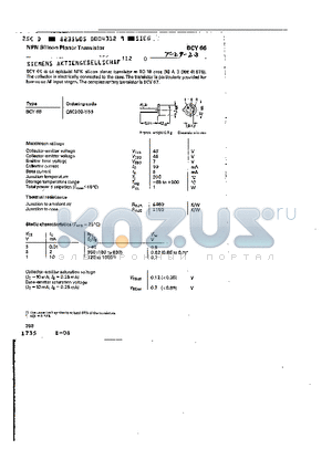 Q60203-Y66 datasheet - NPN Silicon Planar Transistor