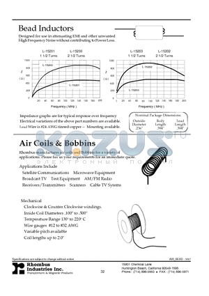 L-15203 datasheet - Bead Inductors