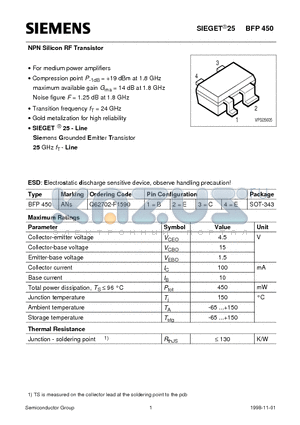 Q62702-F1590 datasheet - NPN Silicon RF Transistor (For medium power amplifiers)