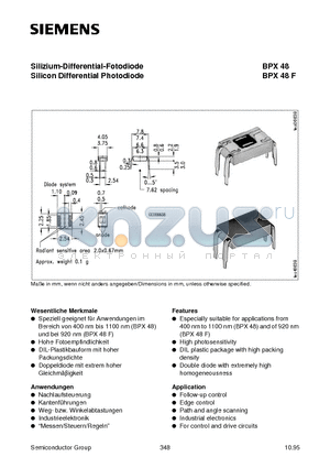 Q62702-P17-S1 datasheet - Silizium-Differential-Fotodiode Silicon Differential Photodiode