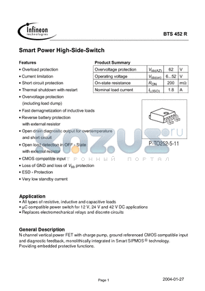 Q67060-S7405 datasheet - Smart Power High-Side-Switch