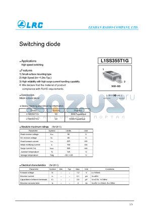 L1SS355T1G datasheet - Switching diode