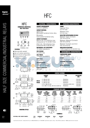 HFC datasheet - COMMERCIAL/INDUSTRIAL