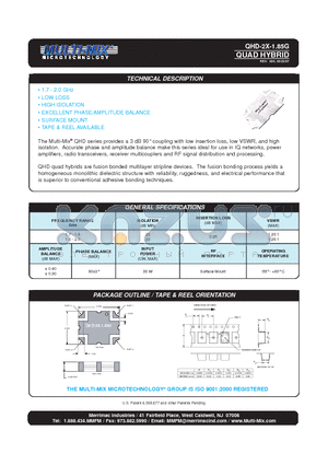 QHD-2X-1.85G datasheet - QUAD HYBRID